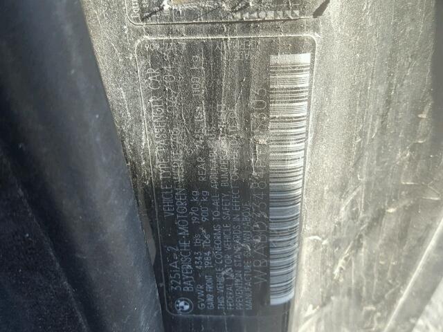 WBABD33484PL05303 - 2004 BMW 325 CI BLACK photo 10