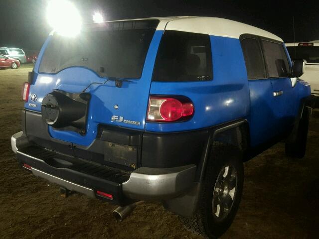 JTEBU11F970037981 - 2007 TOYOTA FJ CRUISER BLUE photo 4