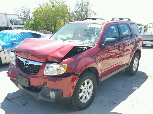 4F2CY0C72AKM06558 - 2010 MAZDA TRIBUTE I RED photo 2