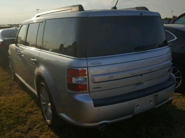 2FMGK5C82FBA19661 - 2015 FORD FLEX SEL SILVER photo 3