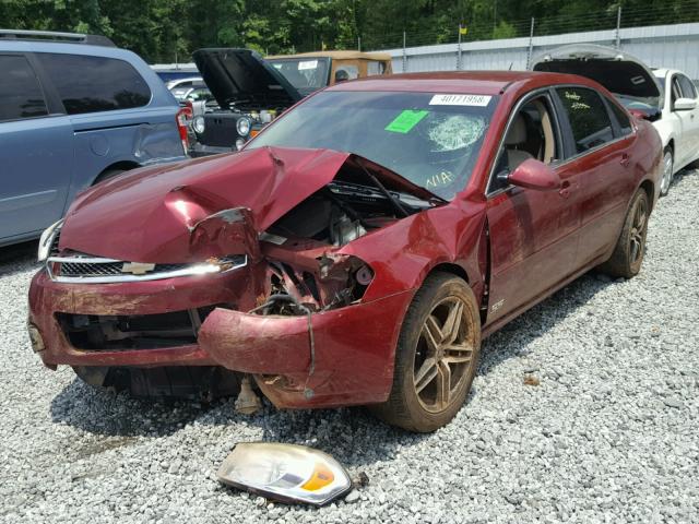 2G1WD58C779262035 - 2007 CHEVROLET IMPALA SUP BURGUNDY photo 2