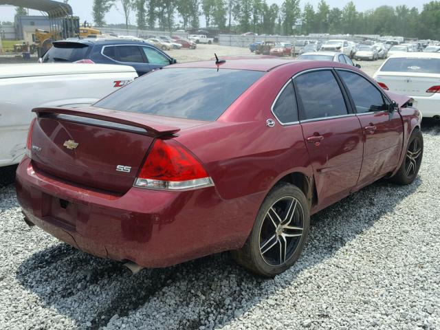 2G1WD58C779262035 - 2007 CHEVROLET IMPALA SUP 勃艮第红 照片 4