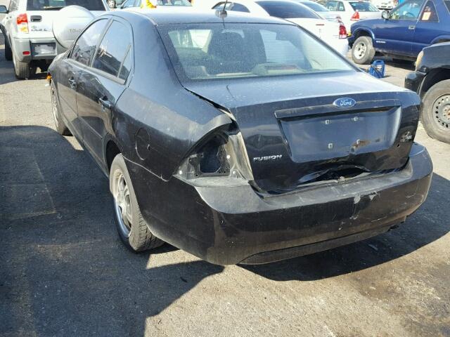 3FAHP07Z99R126542 - 2009 FORD FUSION SE BLACK photo 3