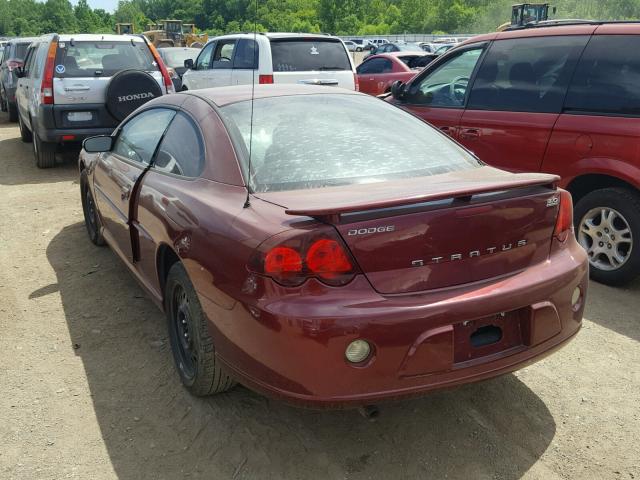 4B3AG52HX4E083302 - 2004 DODGE STRATUS R/ BURGUNDY photo 3