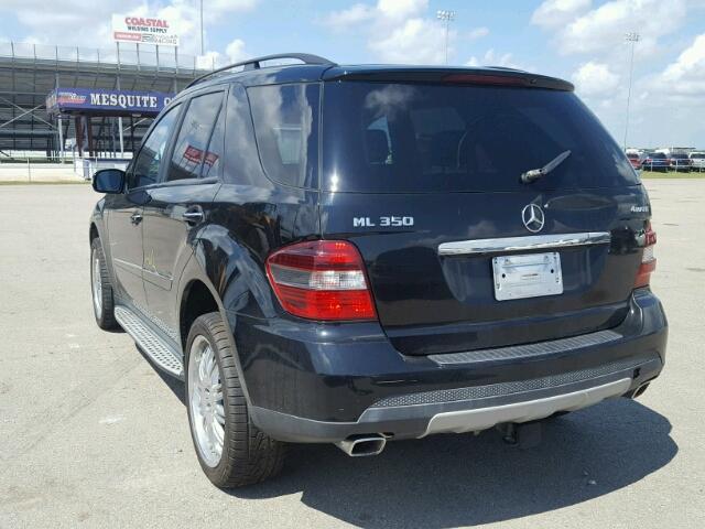 4JGBB86E28A399385 - 2008 MERCEDES-BENZ ML 350 BLACK photo 3