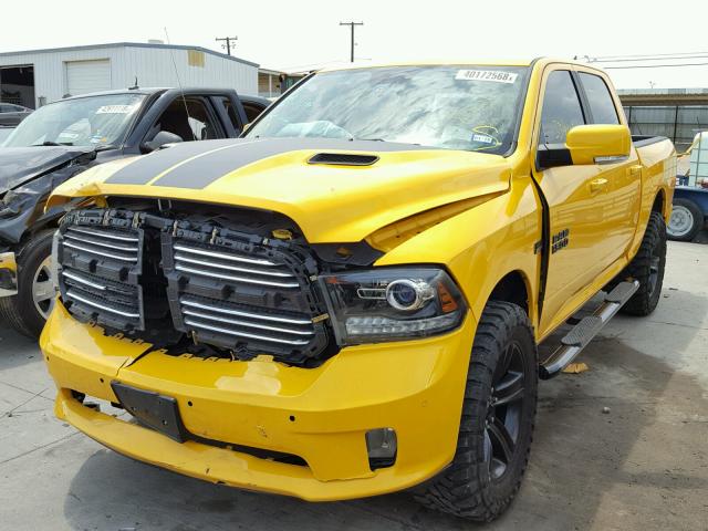 1C6RR7MT5GS348831 - 2016 RAM 1500 SPORT YELLOW photo 2