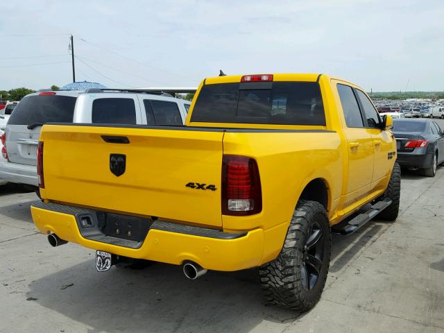 1C6RR7MT5GS348831 - 2016 RAM 1500 SPORT YELLOW photo 4