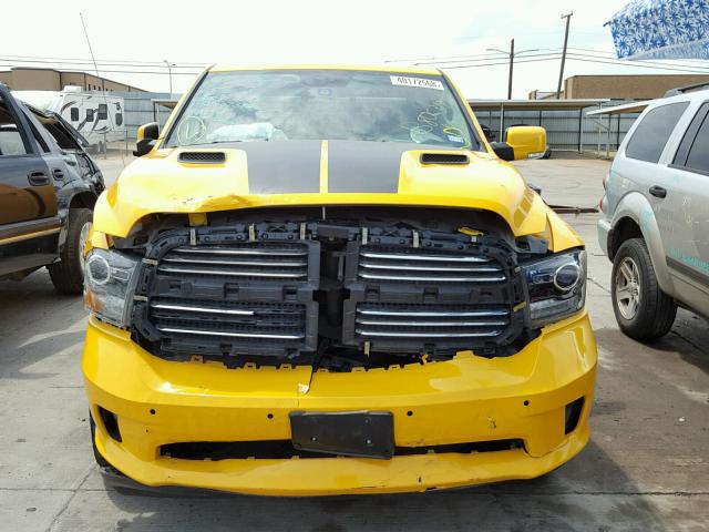 1C6RR7MT5GS348831 - 2016 RAM 1500 SPORT YELLOW photo 9