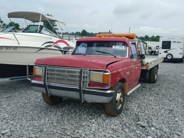 1FDJF37M6JNA26860 - 1988 FORD F350 RED photo 2