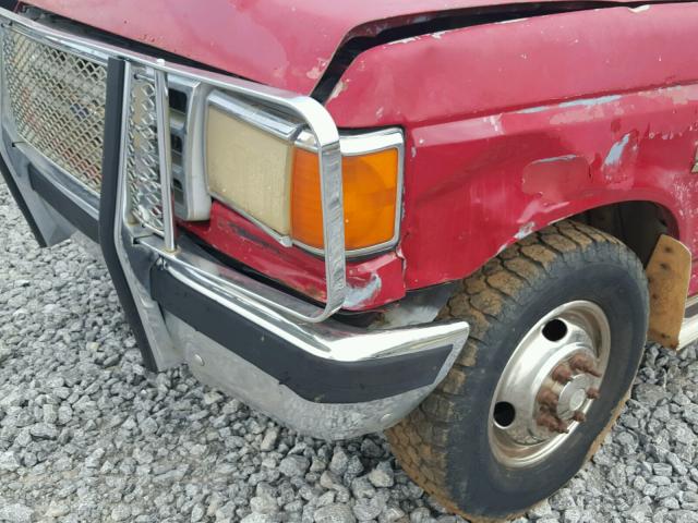 1FDJF37M6JNA26860 - 1988 FORD F350 RED photo 9