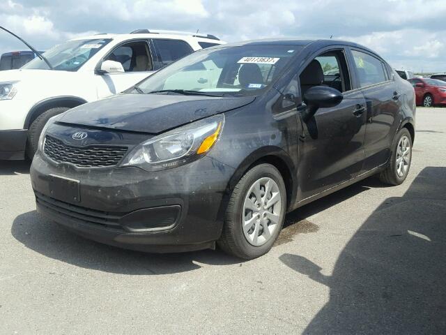 KNADM4A31F6437675 - 2015 KIA RIO LX BLACK photo 2