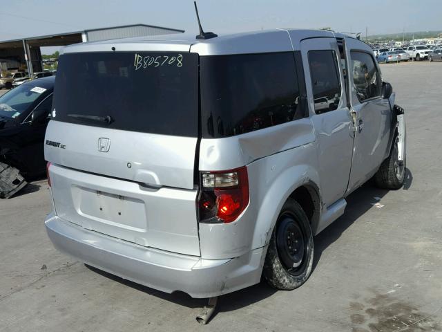 5J6YH18958L016428 - 2008 HONDA ELEMENT SC SILVER photo 4