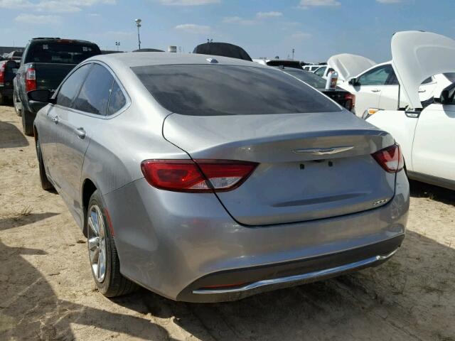 1C3CCCAB7FN682204 - 2015 CHRYSLER 200 LIMITE SILVER photo 3