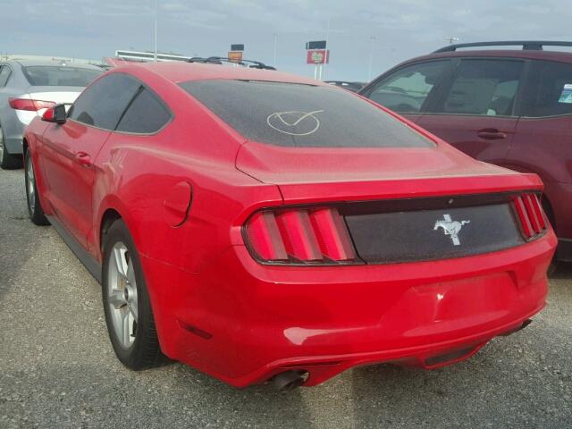 1FA6P8AMXF5391410 - 2015 FORD MUSTANG RED photo 3