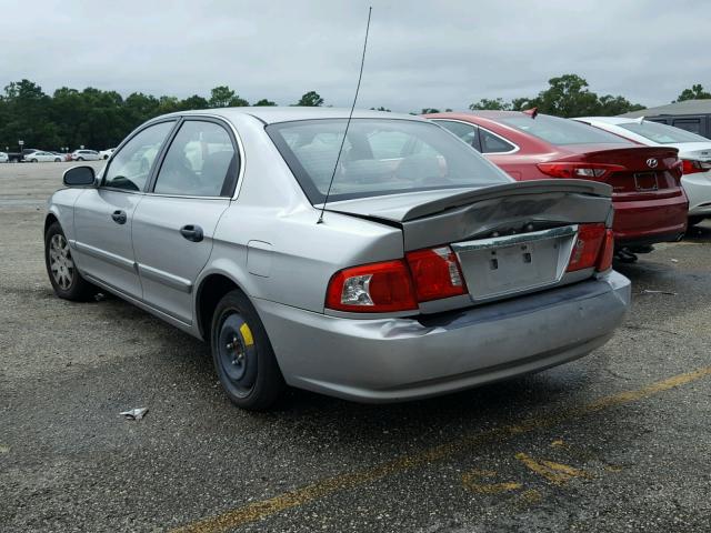 KNAGD126645297551 - 2004 KIA OPTIMA SILVER photo 3