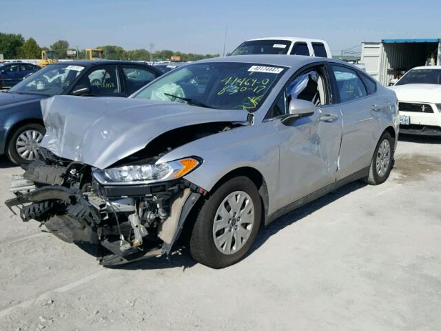 3FA6P0G7XDR170807 - 2013 FORD FUSION S SILVER photo 2