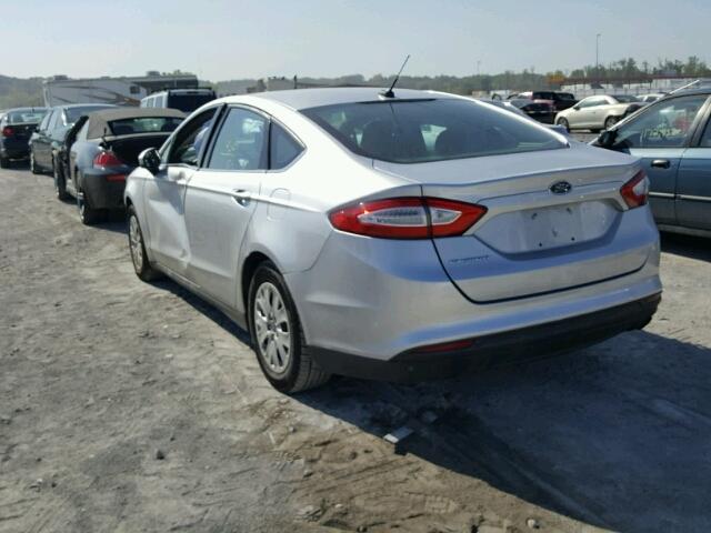 3FA6P0G7XDR170807 - 2013 FORD FUSION S SILVER photo 3