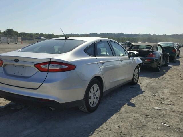 3FA6P0G7XDR170807 - 2013 FORD FUSION S SILVER photo 4