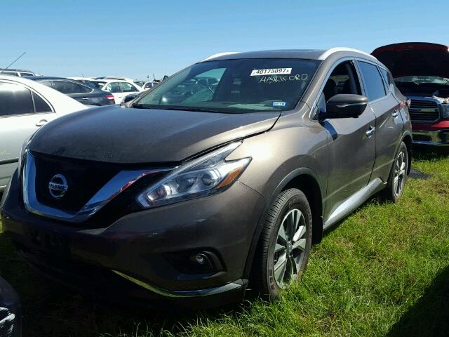 5N1AZ2MG3FN279237 - 2015 NISSAN MURANO GRAY photo 2