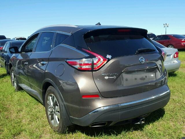 5N1AZ2MG3FN279237 - 2015 NISSAN MURANO GRAY photo 3