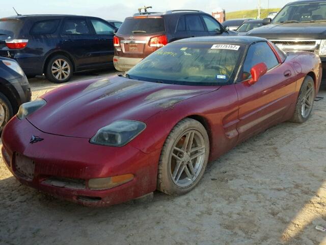 1G1YY22GX25128083 - 2002 CHEVROLET CORVETTE BURGUNDY photo 2