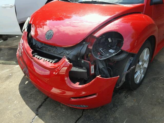 3VWPW31C18M509544 - 2008 VOLKSWAGEN NEW BEETLE წითელი ფოტო 9