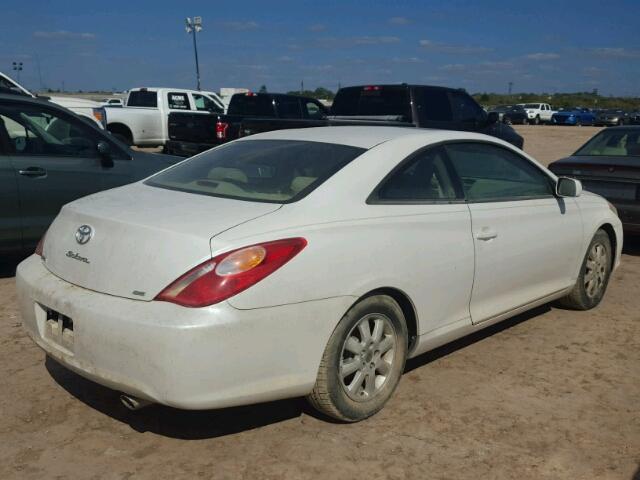 4T1CE38P54U764745 - 2004 TOYOTA CAMRY SOLA WHITE photo 4