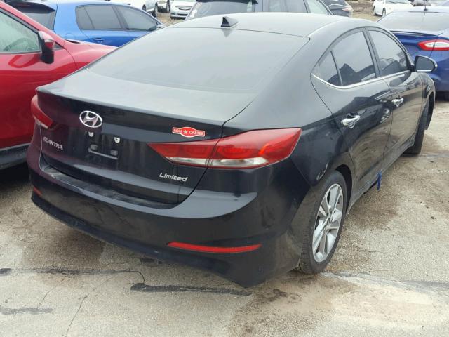 KMHD84LF8HU206135 - 2017 HYUNDAI ELANTRA SE BLACK photo 4