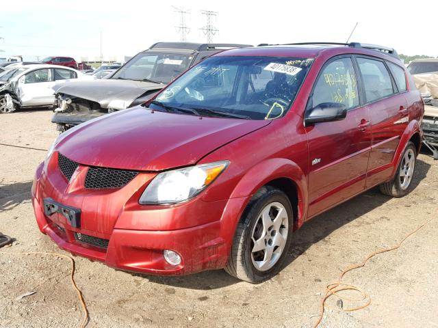 5Y2SL62844Z443078 - 2004 PONTIAC VIBE BURGUNDY photo 2