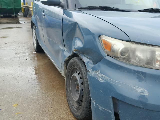 JTLKE50E981030580 - 2008 SCION XB BLUE photo 9