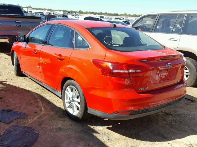 1FADP3F22FL244754 - 2015 FORD FOCUS SE RED photo 3