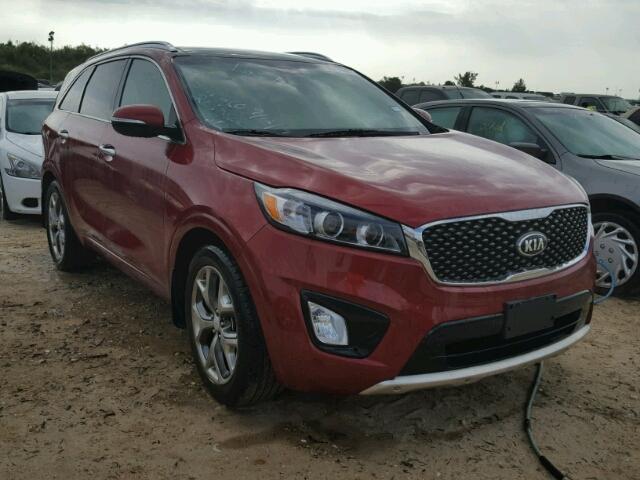 5XYPK4A52GG154482 - 2016 KIA SORENTO RED photo 1