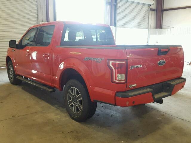 1FTEW1EP5GKF80120 - 2016 FORD F150 SUPER RED photo 3