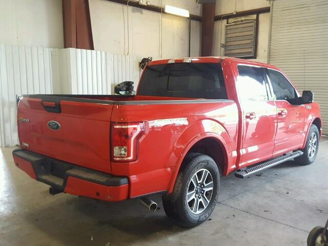 1FTEW1EP5GKF80120 - 2016 FORD F150 SUPER RED photo 4