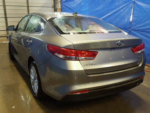 5XXGU4L34GG066396 - 2016 KIA OPTIMA EX GRAY photo 3