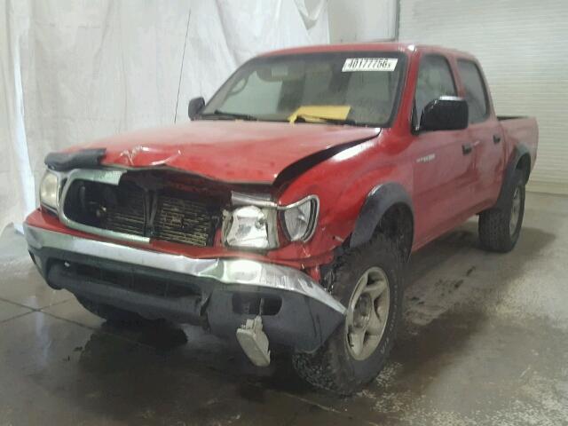 5TEGN92N04Z425043 - 2004 TOYOTA TACOMA DOU RED photo 2