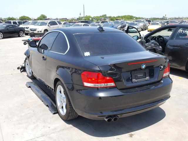 WBAUP7C5XBVP21703 - 2011 BMW 128 I BLACK photo 3