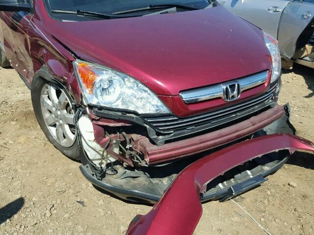 5J6RE38579L002067 - 2009 HONDA CR-V EX BURGUNDY photo 9