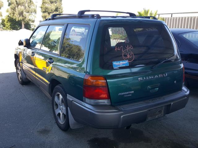 JF1SF6552YH701639 - 2000 SUBARU FORESTER S GREEN photo 3
