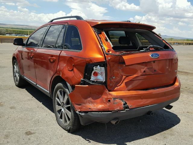 2FMDK39C67BB41573 - 2007 FORD EDGE SEL P ORANGE photo 3