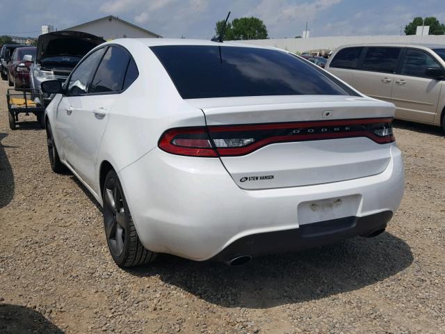 1C3CDFCB8DD325113 - 2013 DODGE DART LIMIT WHITE photo 3