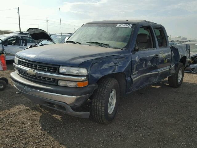 1GCEK19T91E185351 - 2001 CHEVROLET SILVERADO BLUE photo 2