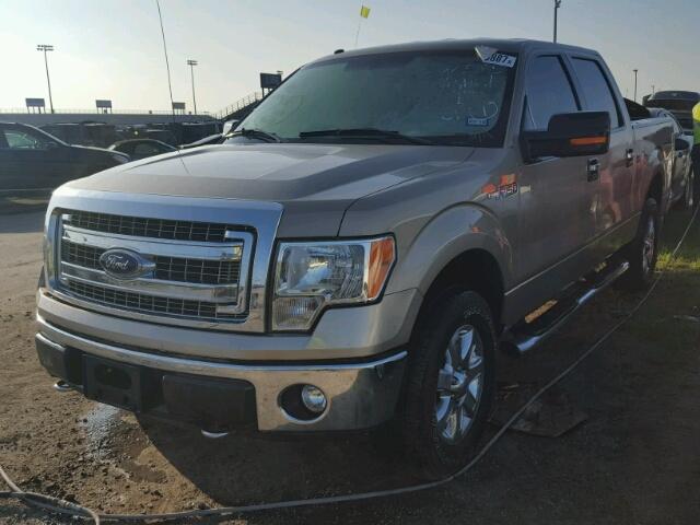 1FTFW1EF6DKF51040 - 2013 FORD F150 TAN photo 2