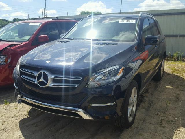 4JGDA5HBXGA775343 - 2016 MERCEDES-BENZ GLE 350 4M BLUE photo 2