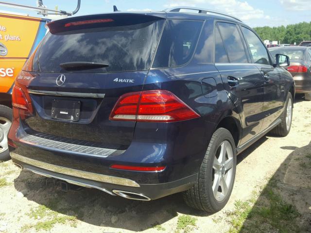 4JGDA5HBXGA775343 - 2016 MERCEDES-BENZ GLE 350 4M BLUE photo 4