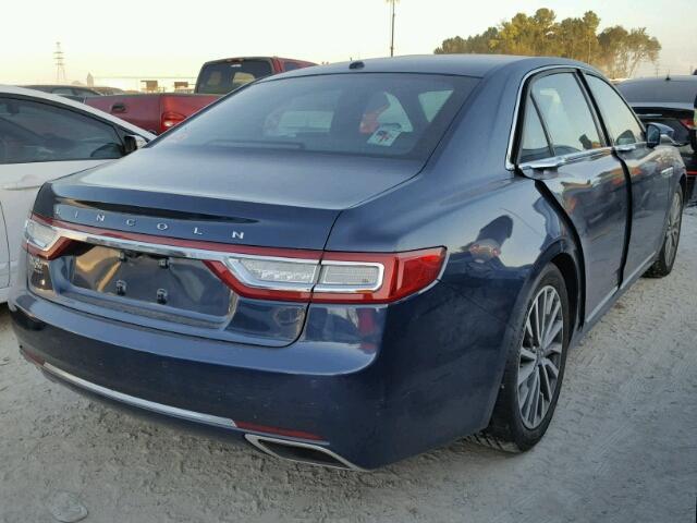 1LN6L9SK4H5603662 - 2017 LINCOLN CONTINENTA BLUE photo 4