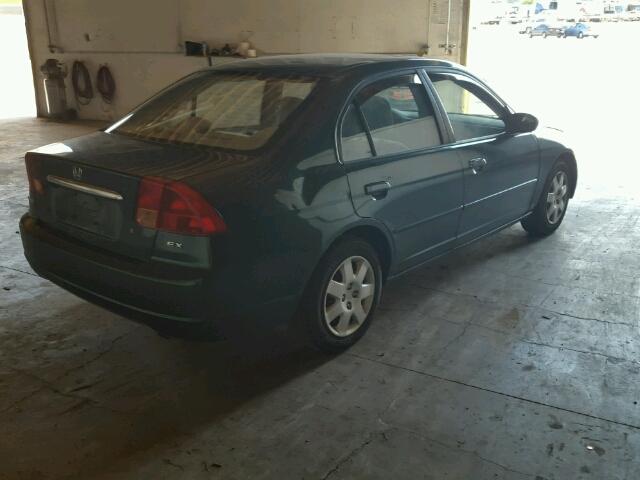2HGES26761H602898 - 2001 HONDA CIVIC EX მწვანე ფოტო 4