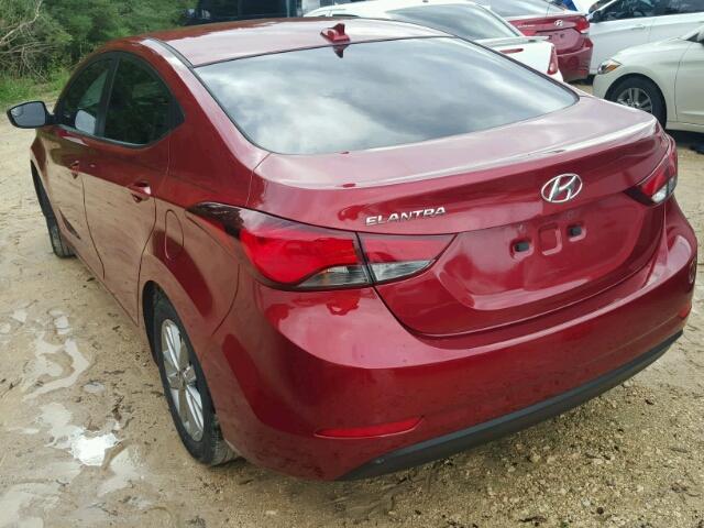 5NPDH4AE1GH692519 - 2016 HYUNDAI ELANTRA RED photo 3