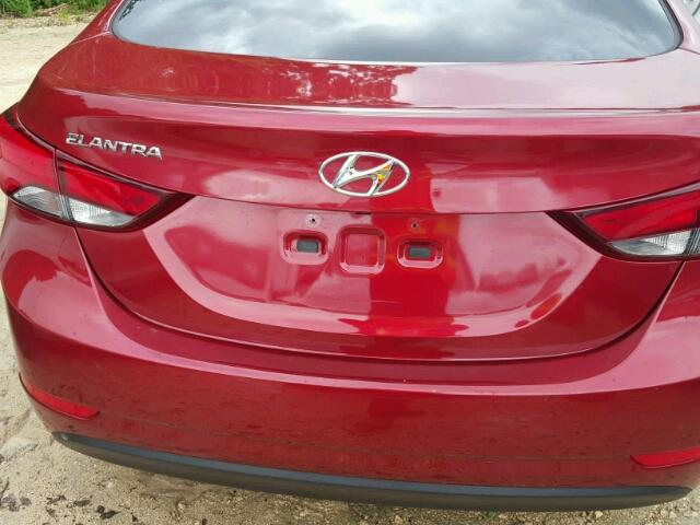 5NPDH4AE1GH692519 - 2016 HYUNDAI ELANTRA RED photo 9