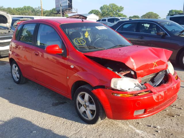 KL1TD66657B757885 - 2007 CHEVROLET AVEO BASE Қызыл фото 1